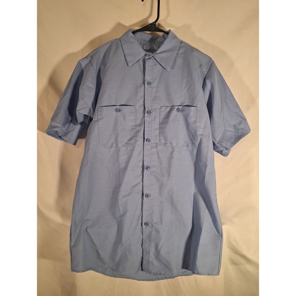 Red Kap Mens Blue Short Sleeve Work Utility Shirt Size Medium NWOT - Picture 1 of 3